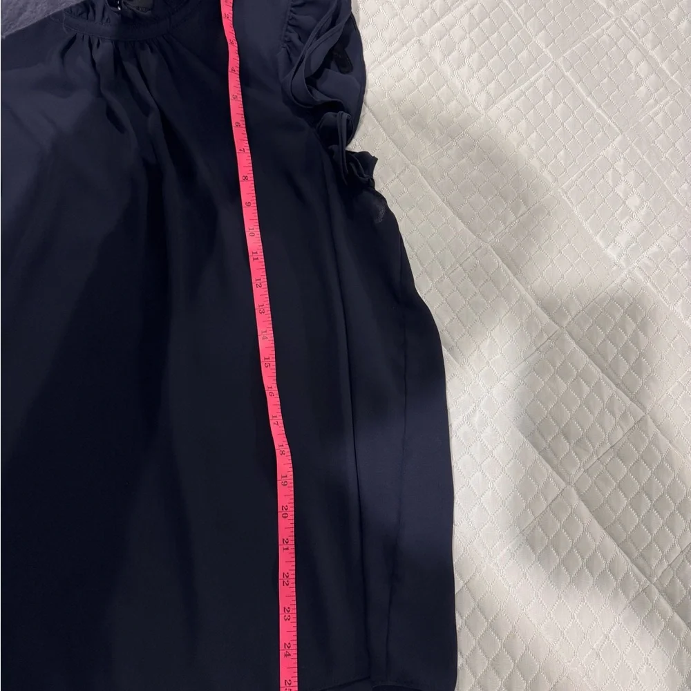 Tahari Midnight Blue Ruffle Blouse
large - Picture 8 of 9